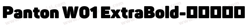 Panton W01 ExtraBold字体转换